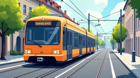 lokale Zug gegenüber dem Auto